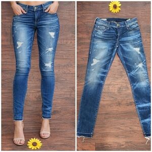 True Religion HALLE Mid Rise Super Skinny JEANS 💙
